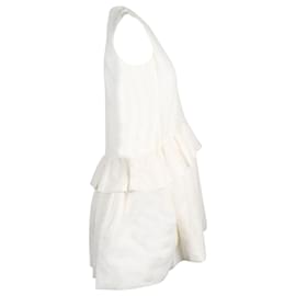 Victoria Beckham-Victoria Victoria Beckham Cloqué-Kleid aus weißer Seide-Weiß