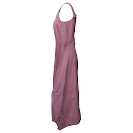Roland Mouret-Roland Mouret Button Detailed Sleeveless Dress in Pink Polyester-Pink