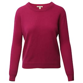 Burberry-Burberry Suéter decote redondo em lã rosa-Rosa