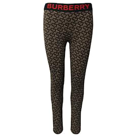 Burberry-Burberry Monogram Print Stretch Leggings in Brown Polyamide-Other