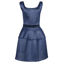 Maje-Maje Sleeveless Mini Dress in Blue Polyester-Blue