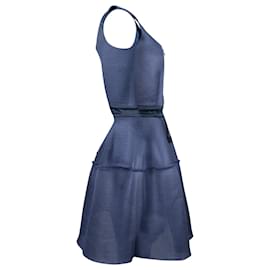 Maje-Maje Ärmelloses Minikleid aus blauem Polyester-Blau