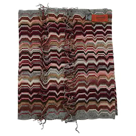 Missoni-Missoni Woven Fringe Scarf in Multicolor Acrylic-Multiple colors