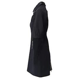 Gucci-Gucci Jersey Mini Dress with G Buckle Belt in Black Viscose-Black