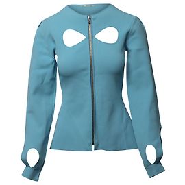 Roland Mouret Top à Manches Longues Découpé en Polyester Bleu Bleu Bleu clair
