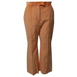 Acne Studios Calça Flared Hem em veludo cotelê laranja Laranja
