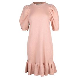 Vestido de punto con mangas abullonadas en algodón rosa de Ulla Johnson Rosa