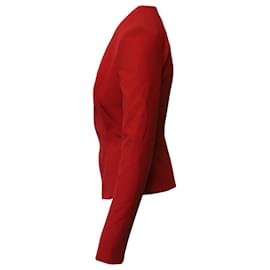 Roland Mouret-Roland Mouret Peplum Blazer Jacket in Red Polyester-Red