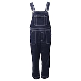 Ganni-Ganni Overalls in Blue Cotton Denim -Blue