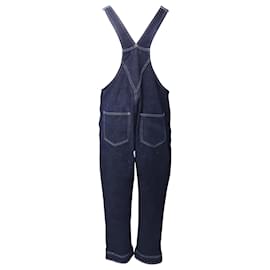 Ganni-Ganni Overalls in Blue Cotton Denim -Blue
