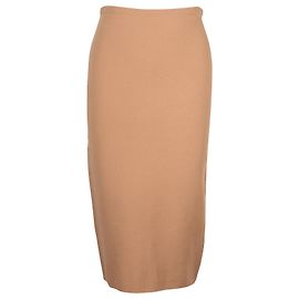Saia lápis bicolor Diane Von Furstenberg em viscose bege Marrom Bege