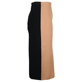Diane Von Furstenberg-Diane Von Furstenberg Bi-Colour Knit Pencil Skirt in Tan Viscose-Brown,Beige