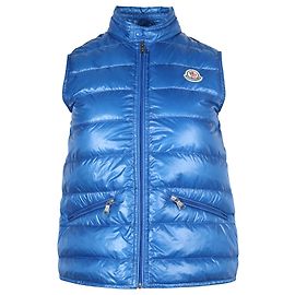 Moncler Puffer Vest in Blue Nylon Blue