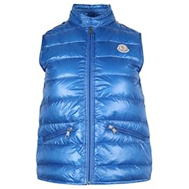 Moncler-Moncler Puffer Vest in Blue Nylon-Blue