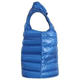 Moncler-Moncler Puffer Vest in Blue Nylon-Blue