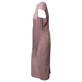 Roland Mouret-Roland Mouret Chiswell Key Hole Sheath Dress in Pink Polyester-Pink