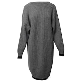 Maison Martin Margiela-Maison Martin Margiela Knitted Sweater Dress in Grey Wool -Grey