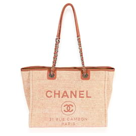 Chanel-Chanel Pink Tweed Small Deauville Tote -Pink