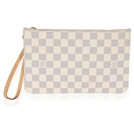Louis Vuitton-Louis Vuitton Damier Azur Neverfull Pochette-Branco