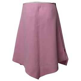 Roland Mouret-Roland Mouret Hagen Midi Skirt in Pastel Pink Wool-Pink,Other