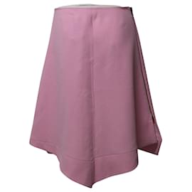 Roland Mouret-Roland Mouret Hagen Midi Skirt in Pastel Pink Wool-Other
