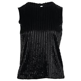 Top sans manches perlé Diane Von Furstenberg en coton noir Noir