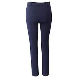 Roland Mouret-Roland Mouret Holway Slim Trousers in Navy Blue Polyester-Navy blue