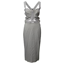 Roland Mouret Robe Structurée Squelette en Polyester Blanc Blanc