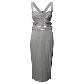 Roland Mouret-Roland Mouret Skeleton Structured Dress in White Polyester-White