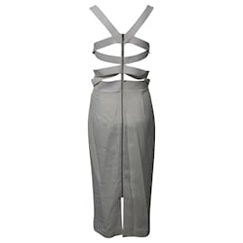 Roland Mouret-Roland Mouret Skeleton Structured Dress in White Polyester-White