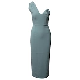 Roland Mouret-Vestido midi ombro único Roland Mouret em poliéster azul claro-Azul,Azul claro