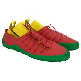 Bottega Veneta-Bottega Veneta Climber sneakers climber in green multicolor rubber-Red