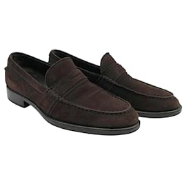 Tod's-Tod's loafers in brown suede -Brown