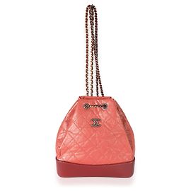 Chanel Raspberry Quilted Calfskin Small Gabrielle Backpack  Red
