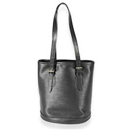Louis Vuitton-Louis Vuitton Black Epi Leather Petit Bucket Bag -Black
