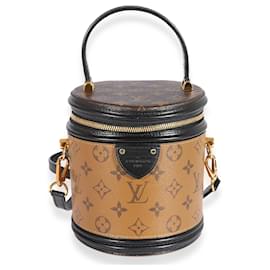 Louis Vuitton-Louis Vuitton Monogram Reverse Canvas & Black Calfskin Cannes -Brown