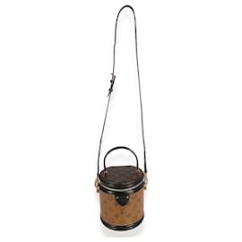 Louis Vuitton-Louis Vuitton Monogram Reverse Canvas & Black Calfskin Cannes -Brown