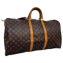 Louis Vuitton-Louis Vuitton Monogram Keepall 55 Boston Bag M41424 LV Auth 31670-Other
