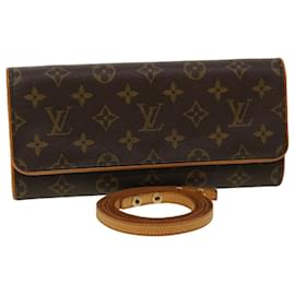 Louis Vuitton-LOUIS VUITTON Monogramm Pochette Twin GM Umhängetasche M.51852 LV Auth 31478-Monogramm