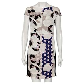 Diane Von Furstenberg-vestido Asami de seda DvF-Preto,Multicor