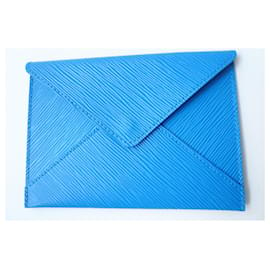 Louis Vuitton-LOUIS VUITTON Epi leather snap pouch Blue very good condition-Blue