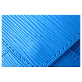 Louis Vuitton-LOUIS VUITTON Epi leather snap pouch Blue very good condition-Blue