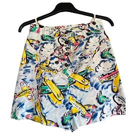 Pantalones Cortos Chanel con Estampado Airplane CC de Algodón Multicolor