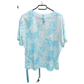 Camicetta Escada Margaretha Ley in seta azzurro chiaro Blu chiaro