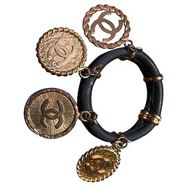 Chanel Bracelets Black Golden