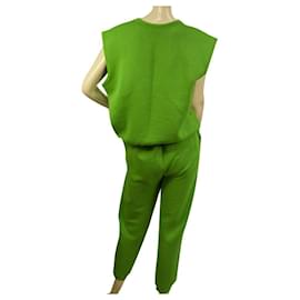 American Vintage-American Vintage Green Sleeveless Top( M/L) Sweat Pants ( S ) Sport Lounge Set-Green
