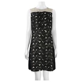 Diane Von Furstenberg-DvF Reona graphic lace dress-Black,Cream