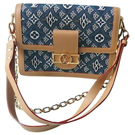 Louis Vuitton-LOUIS VUITTON Dauphine bag New denim MM RARE very good condition SOLD OUT-Blue