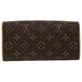 Louis Vuitton-Bolso de hombro con monograma Pochette Twin PM de LOUIS VUITTON M51854 LV Auth 31455-Monograma