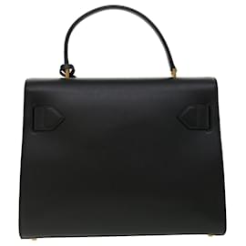 Versace-VERSACE Hand Bag Leather 2way Black DBFG311 auth 31495a-Black